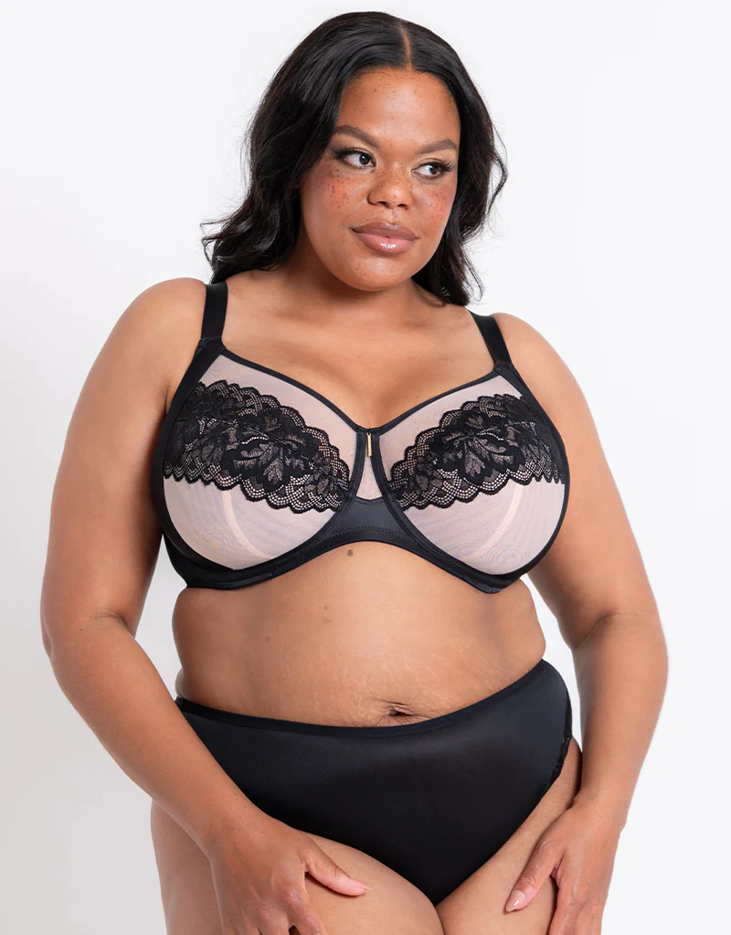 Adella Athena Amore High Leg Brief Blush/Black - Image 3