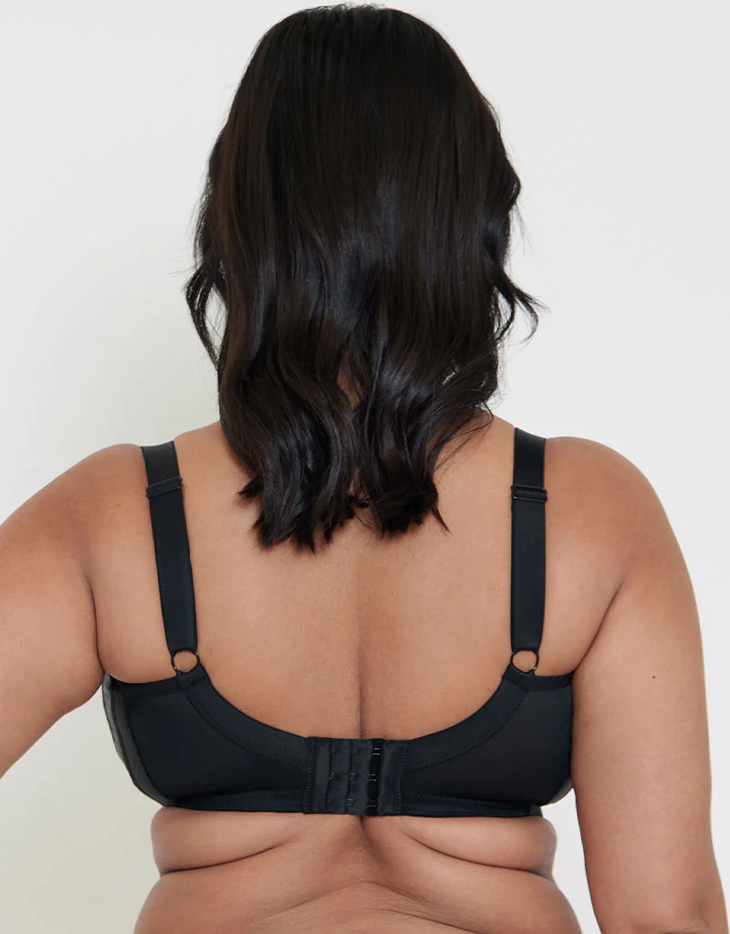 Adella Athena Non-Wired Full Cup Side Support Bra Black - Image 4