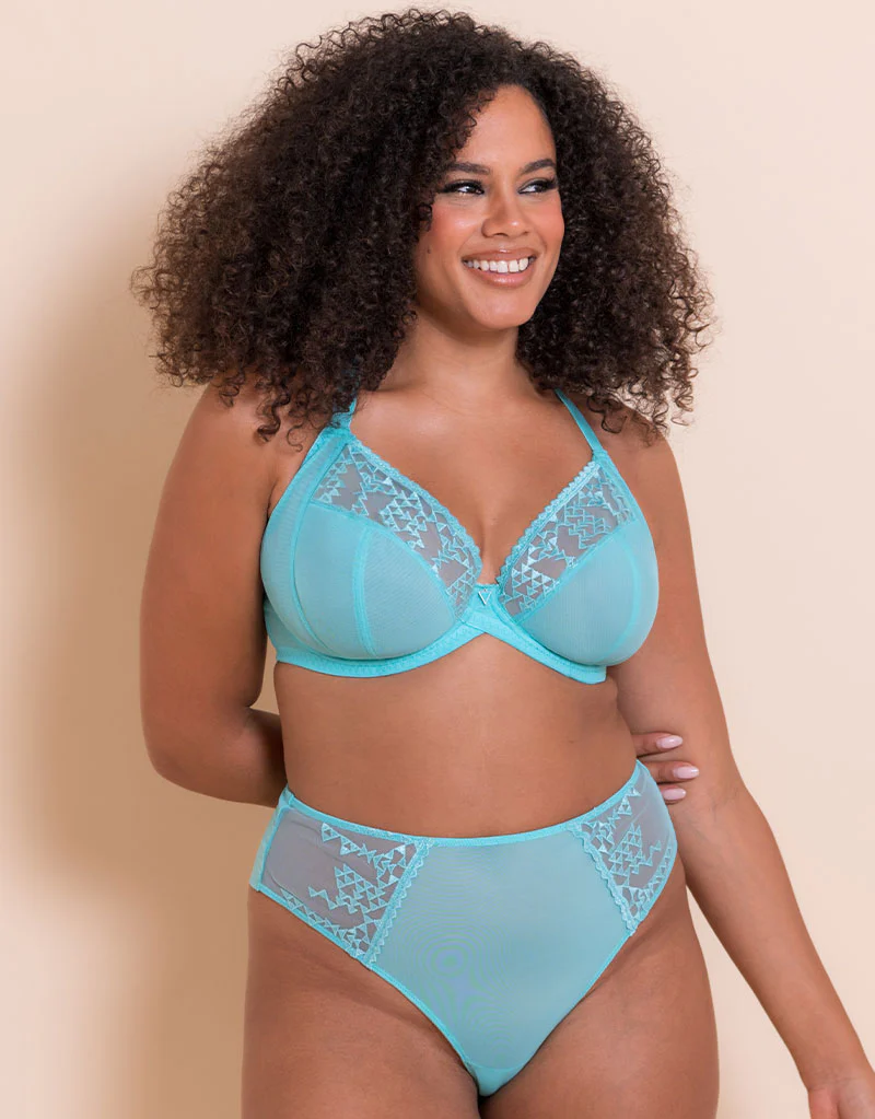 Curvy Kate Centre Stage Deep Thong Turquoise - Image 3