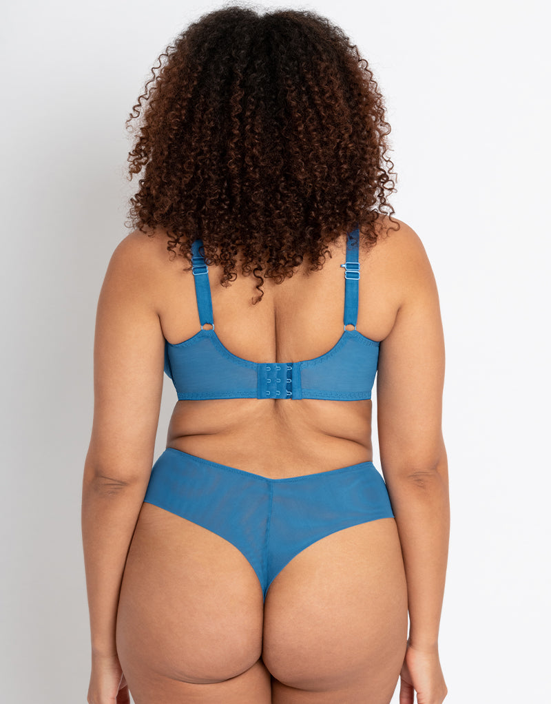 Curvy Kate Centre Stage Full Plunge Side Support Bra Blue - Image 7