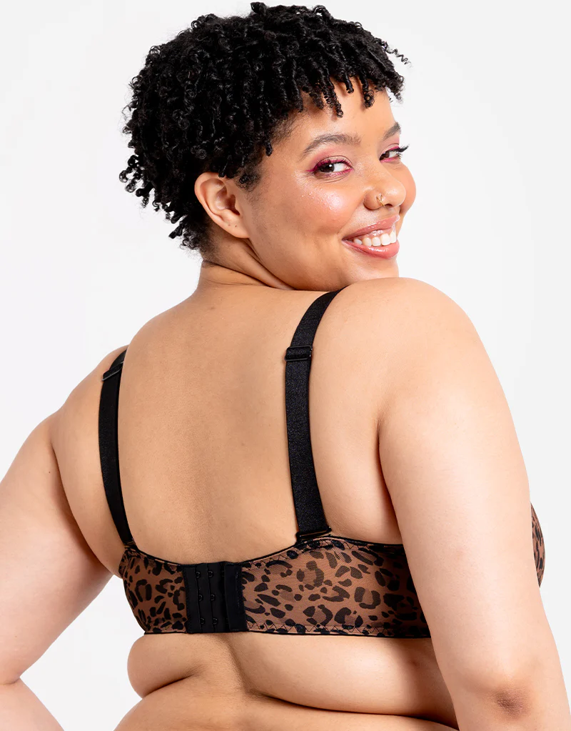 Curvy Kate Cool Cat Scooped Multiway Balcony Bra Leopard Brown - Image 5