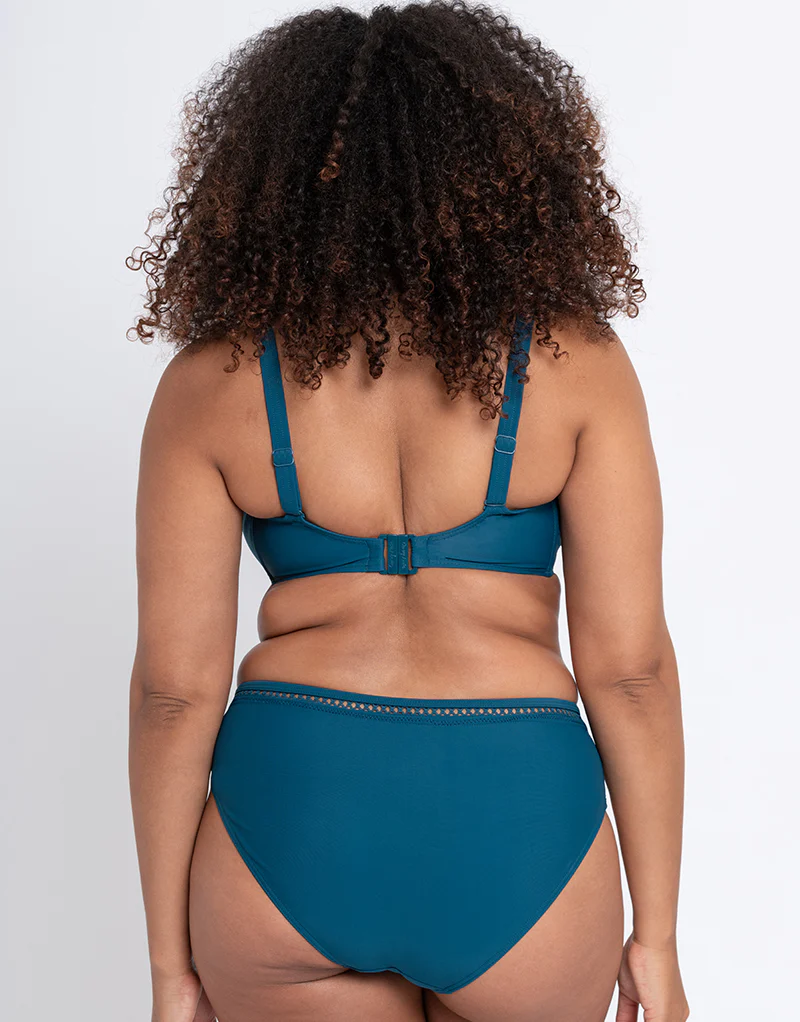 Curvy Kate First Class Classic Bikini Bottom Deep Teal - Image 4