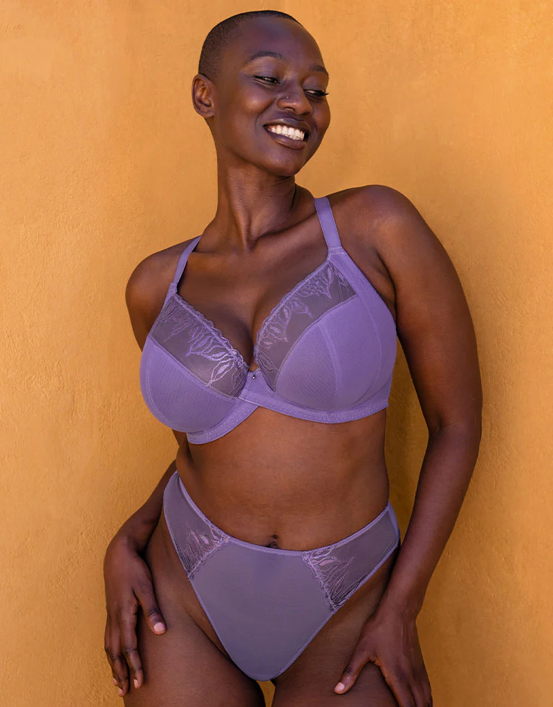 Curvy Kate Flare Full Cup Plunge Side Support Bra Amethyst Purple - Image 2