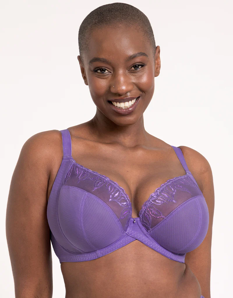 Curvy Kate Flare Full Cup Plunge Side Support Bra Amethyst Purple - Image 3