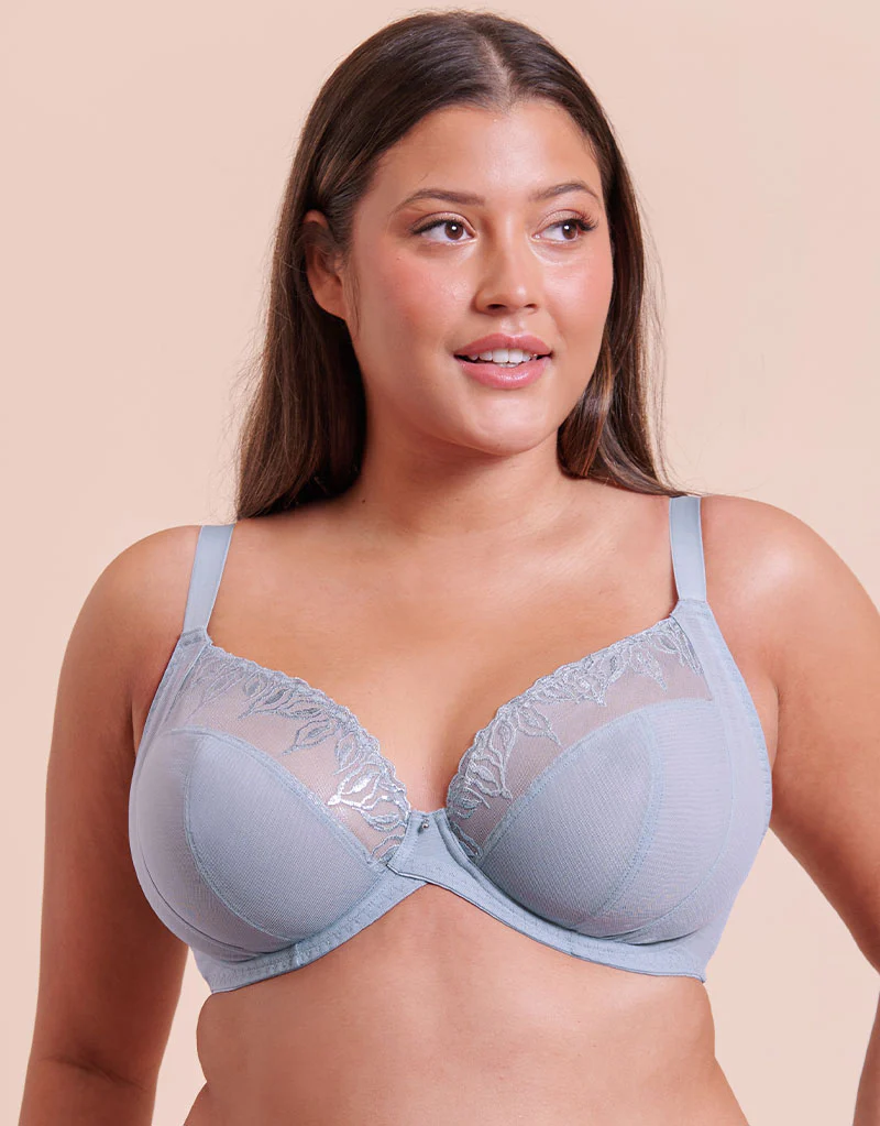 Curvy Kate Flare Full Cup Plunge Side Support Bra Powder Blue - Image 3