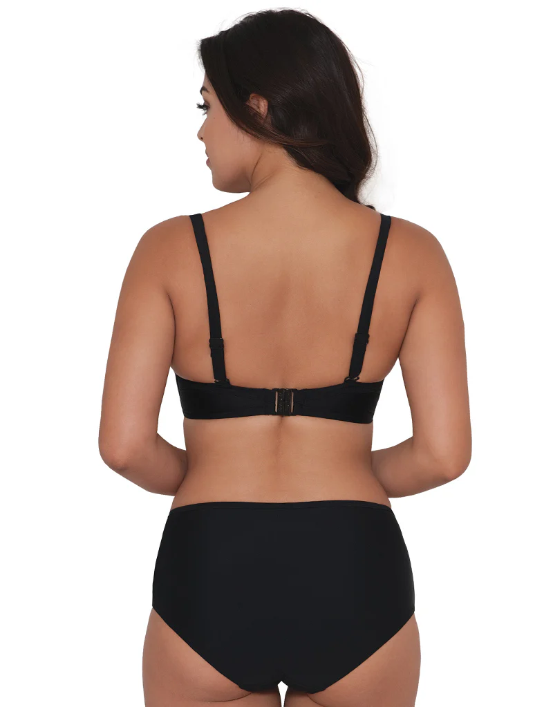 Curvy Kate Hi Voltage Padded Balcony Bikini Top Black - Image 5