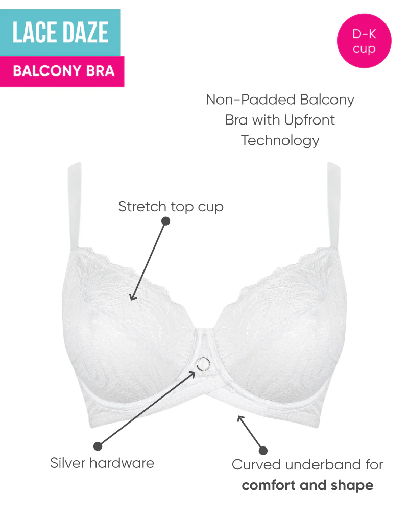 Curvy Kate Lace Daze Balcony Bra White - Image 3