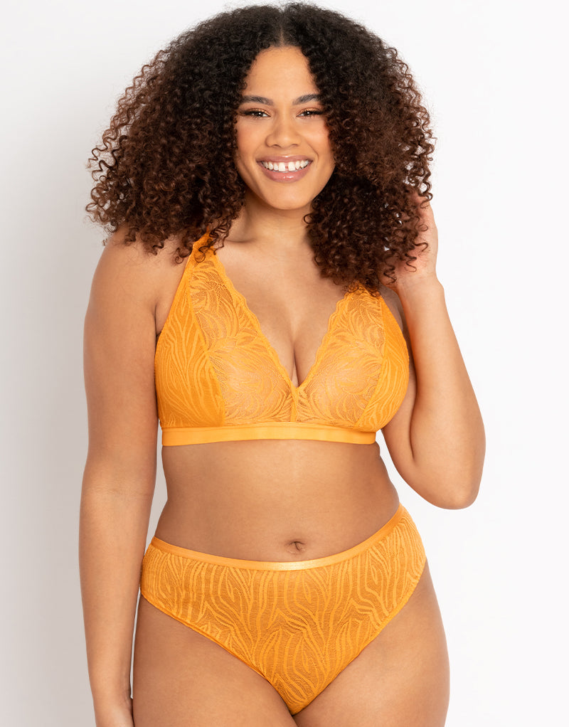 Curvy Kate Lace Daze Non-Wired Bralette Mango - Image 7