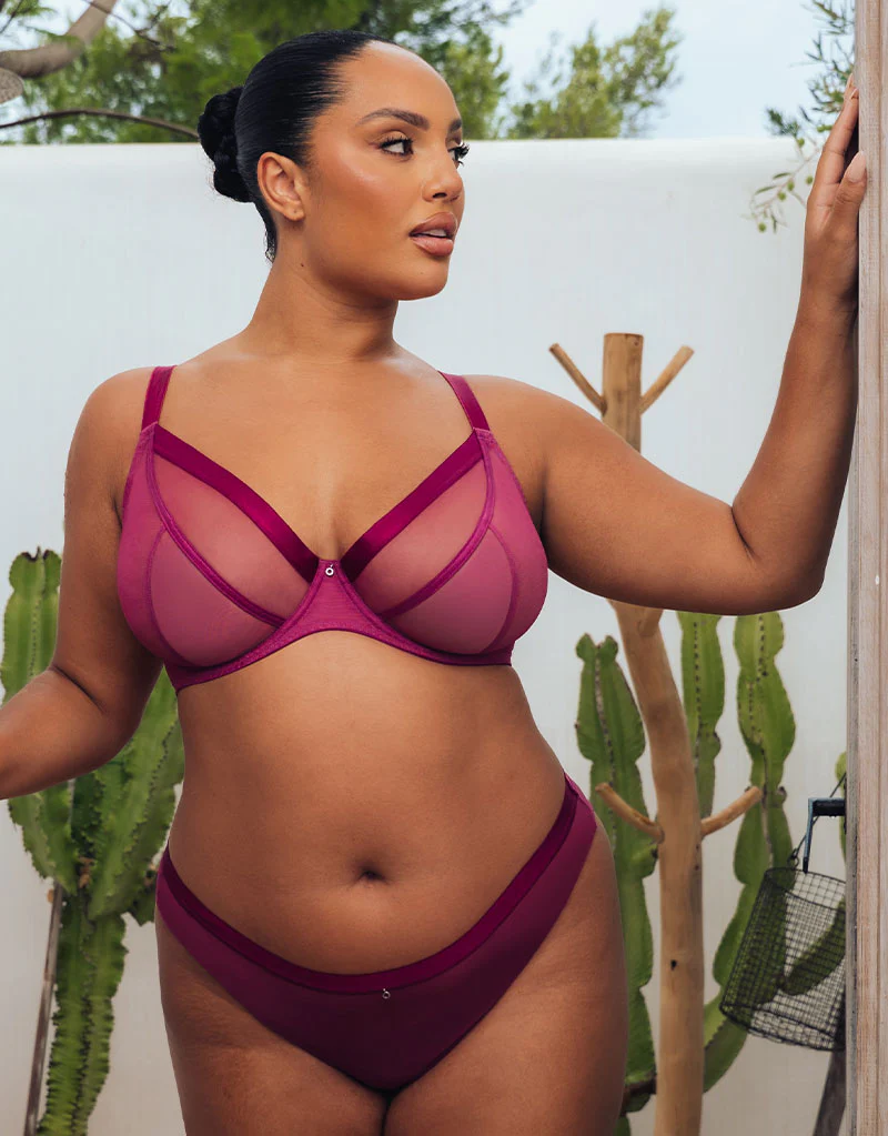 Curvy Kate Lightstyle Plunge Bra Berry Purple - Image 2