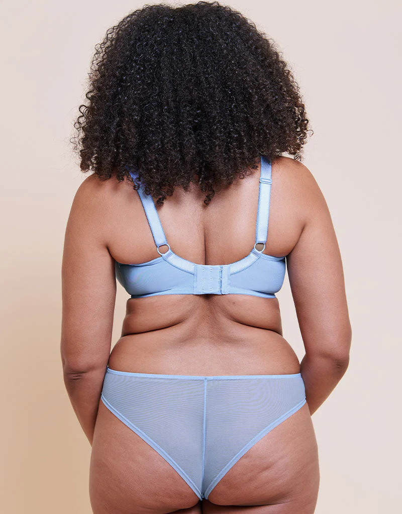 Curvy Kate Lightstyle Scallop Brazilian Light Blue/Silver - Image 4