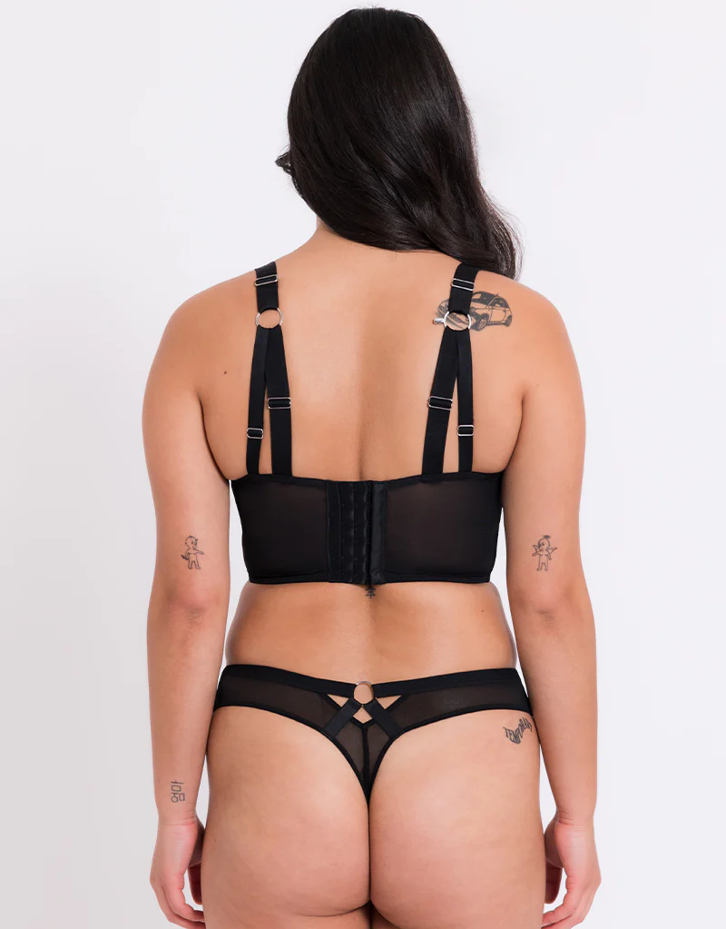 Curvy Kate Non-Stop Superplunge Longline Bra Black/Pink - Image 6