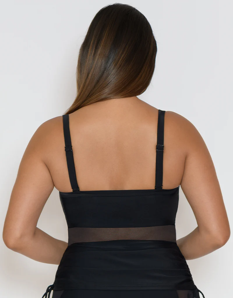 Curvy Kate Sheer Class Balcony Tankini Top Black - Image 5
