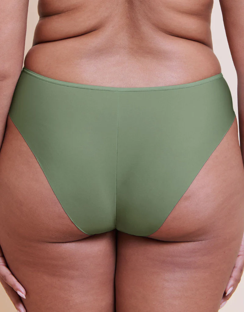 Curvy Kate Smoothie Lace Brazilian Brief Sage Green - Image 2