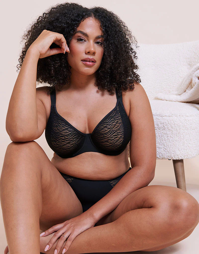 Curvy Kate Smoothie Lace Moulded Balcony Bra Black - Image 2