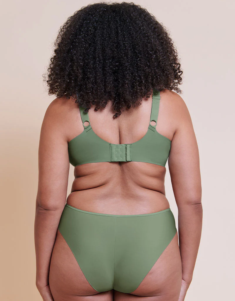 Curvy Kate Smoothie Lace Brazilian Brief Sage Green - Image 4