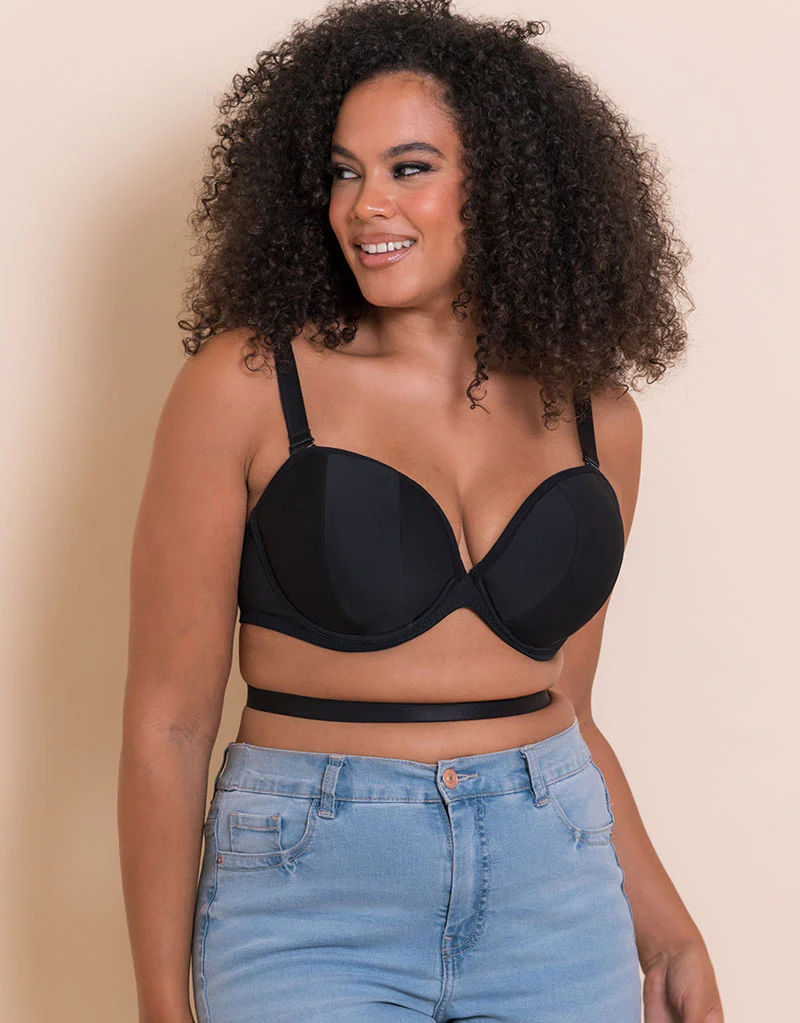 Curvy Kate Superhero Multiway Padded Plunge Bra Black