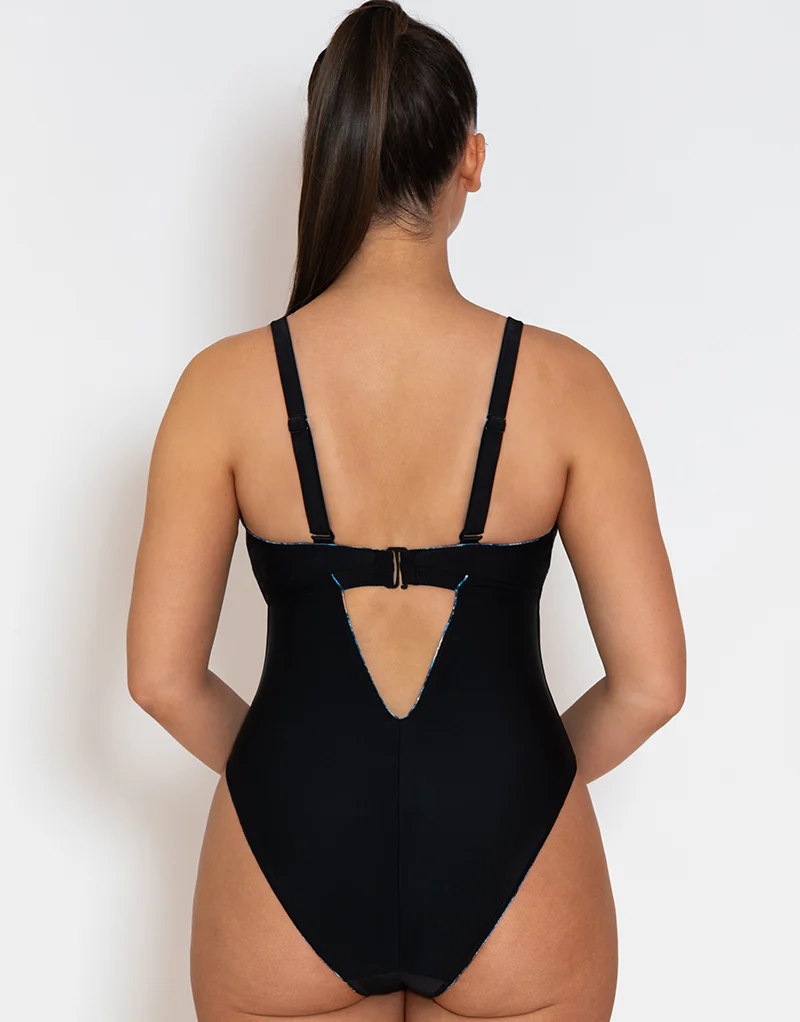 Curvy Kate Swim and Tonic Reversible Non Wired Swimsuit Black/ Snake - Image 8