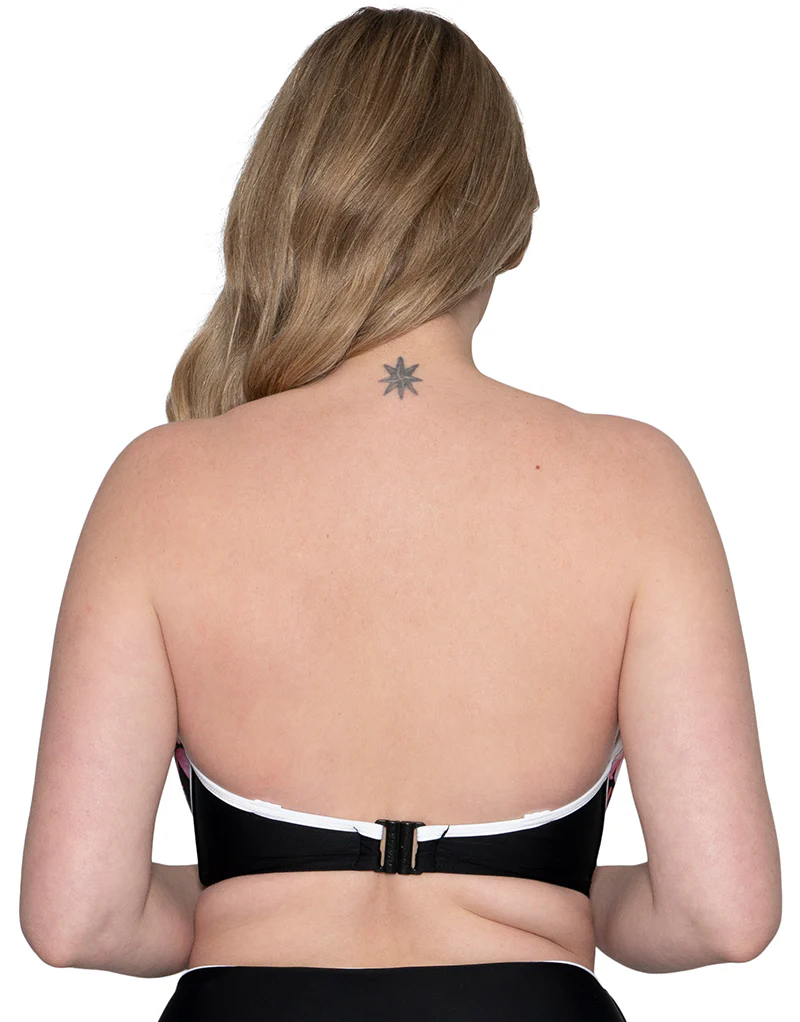 Curvy Kate Tropicana Bandeau Bikini Top Black Print - Image 5