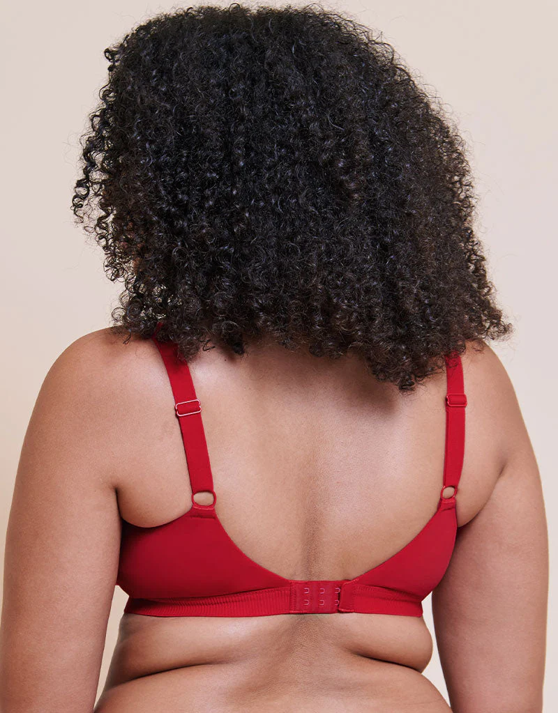 Curvy Kate Zen Non-Wired Bralette Red - Image 5