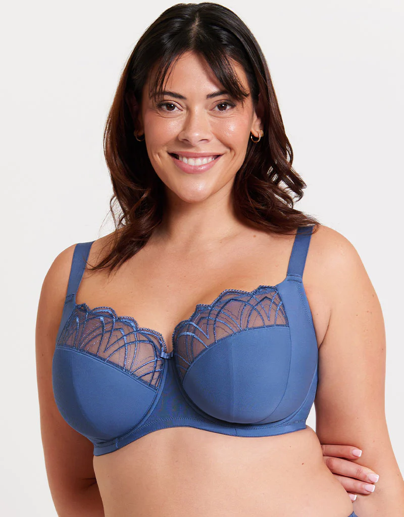 Flirtelle Emilie Deco Full Cup Side Support Bra French Blue - Image 3