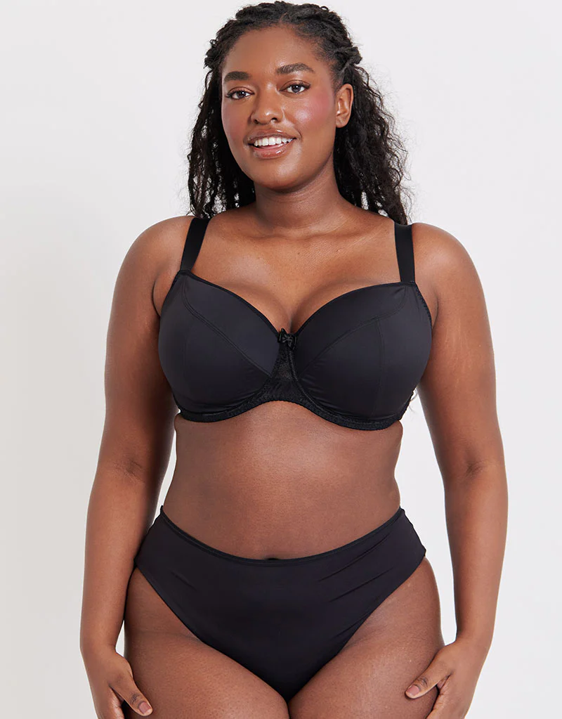 Flirtelle Emma Padded Balcony Bra Black