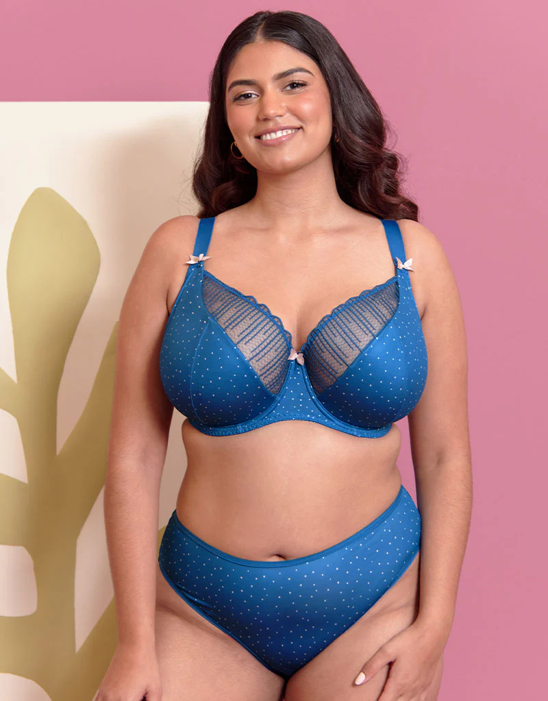 Flirtelle Riley Balcony Bra Blue Print - Image 2