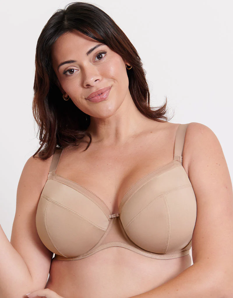 Flirtelle Josie Plunge Bra Light Taupe - Image 3