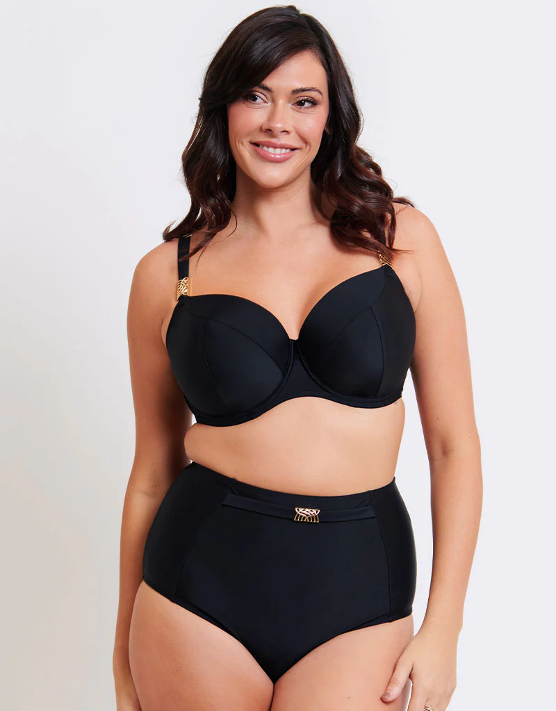 Flirtelle Salento Coast High Waist Bikini Brief Black - Image 3