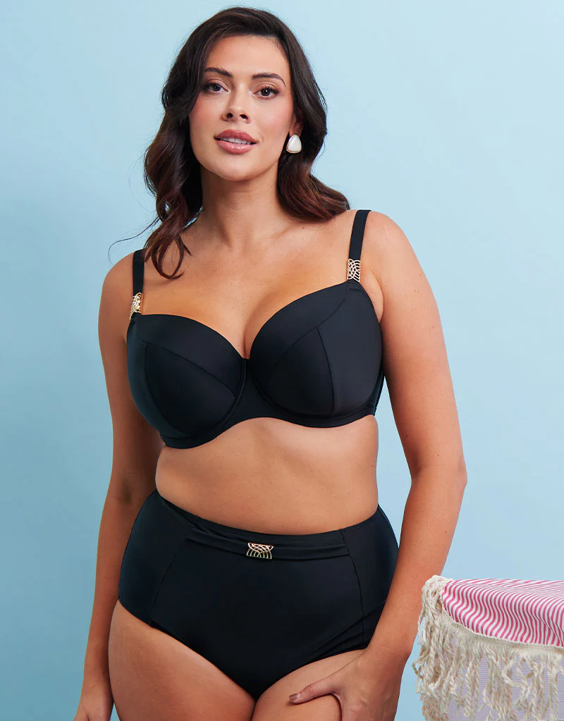 Flirtelle Salento Coast High Waist Bikini Brief Black - Image 5