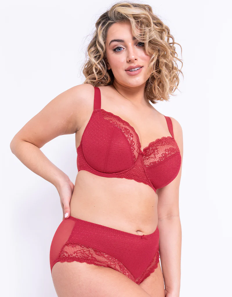 Flirtelle Viola Balcony Bra Red - Image 7