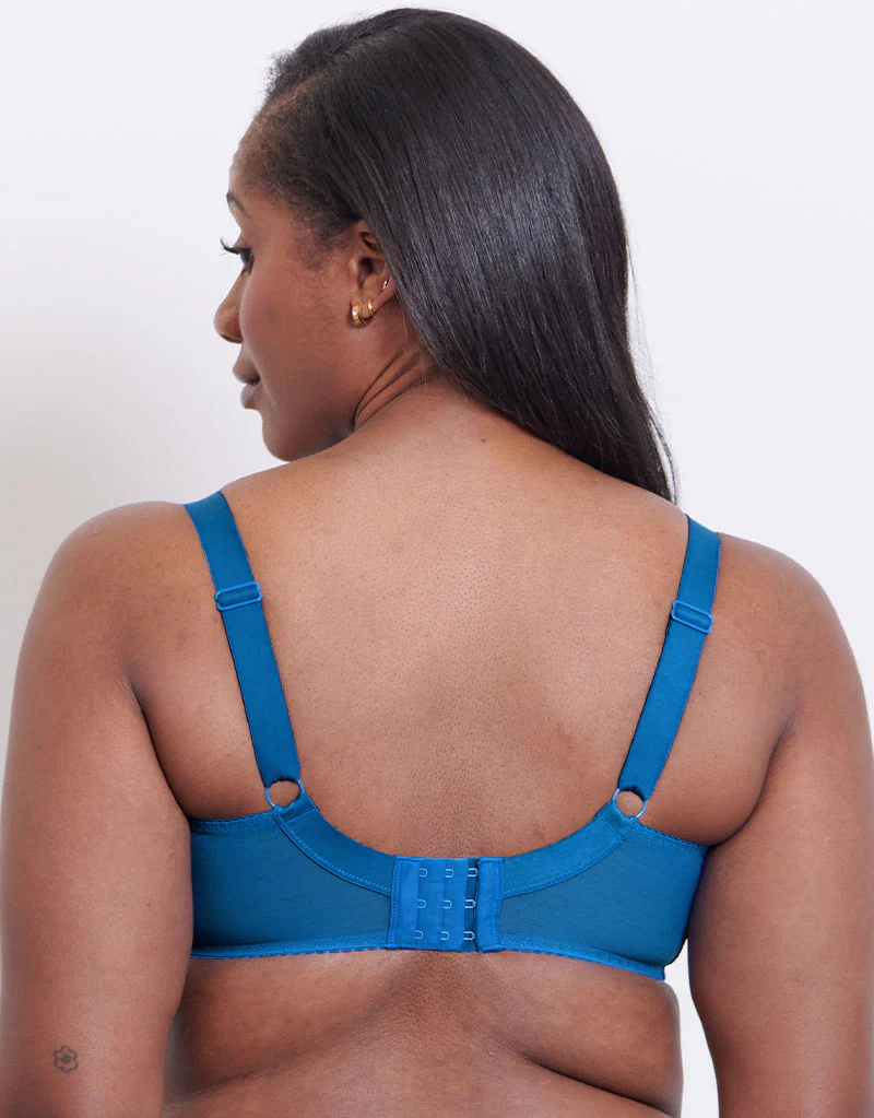 Flirtelle Viola Geo Balcony Bra Peacock Blue - Image 5