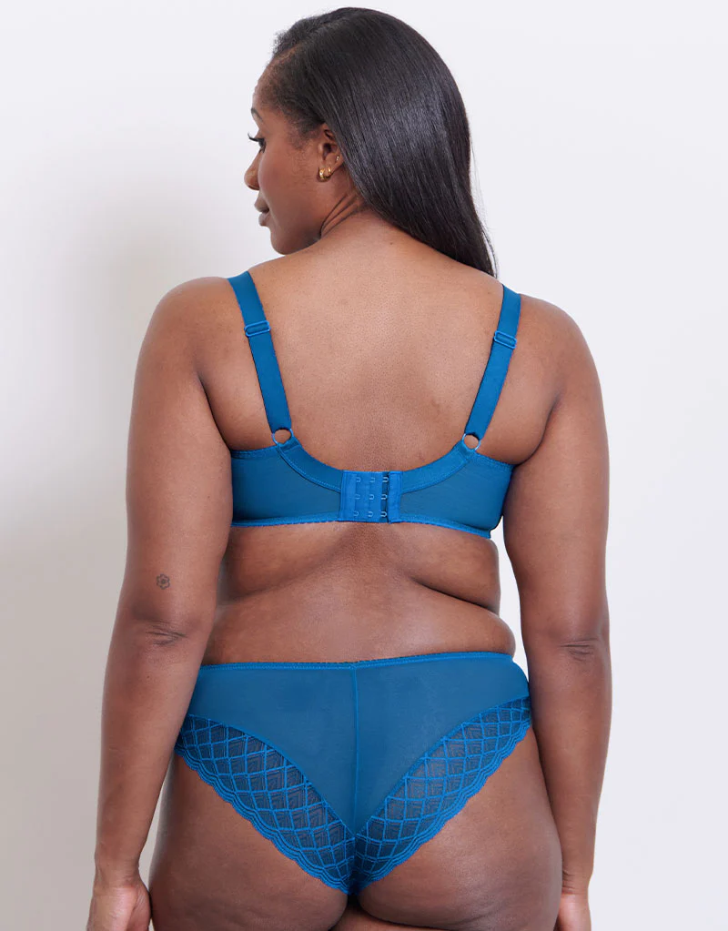 Flirtelle Viola Geo Balcony Bra Peacock Blue - Image 6