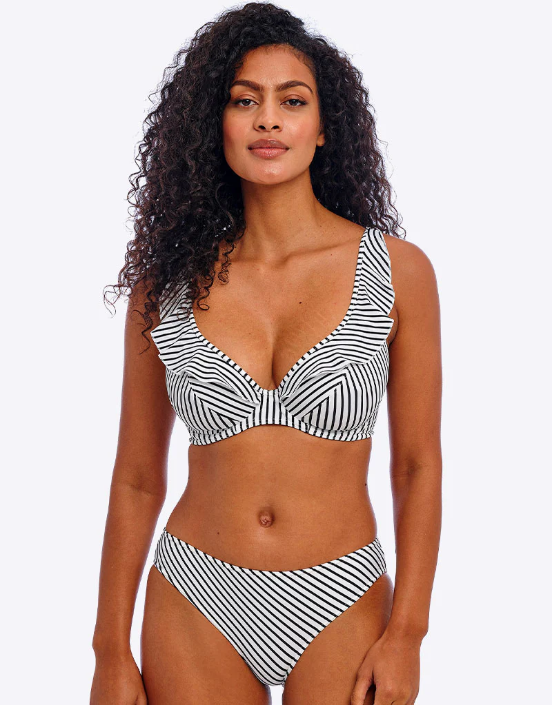 Freya Jewel Cove Bikini Brief Black Stripe - Image 4