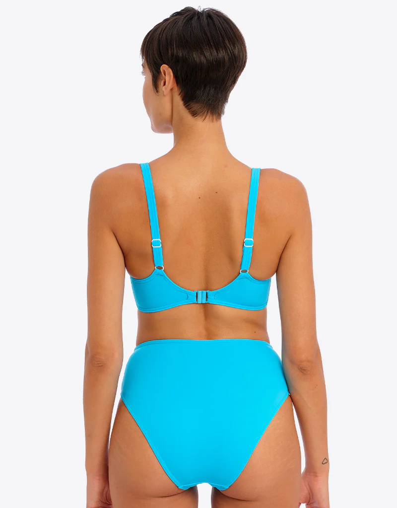 Freya Jewel Cove High Waist Bikini Brief Plain Turquoise - Image 5