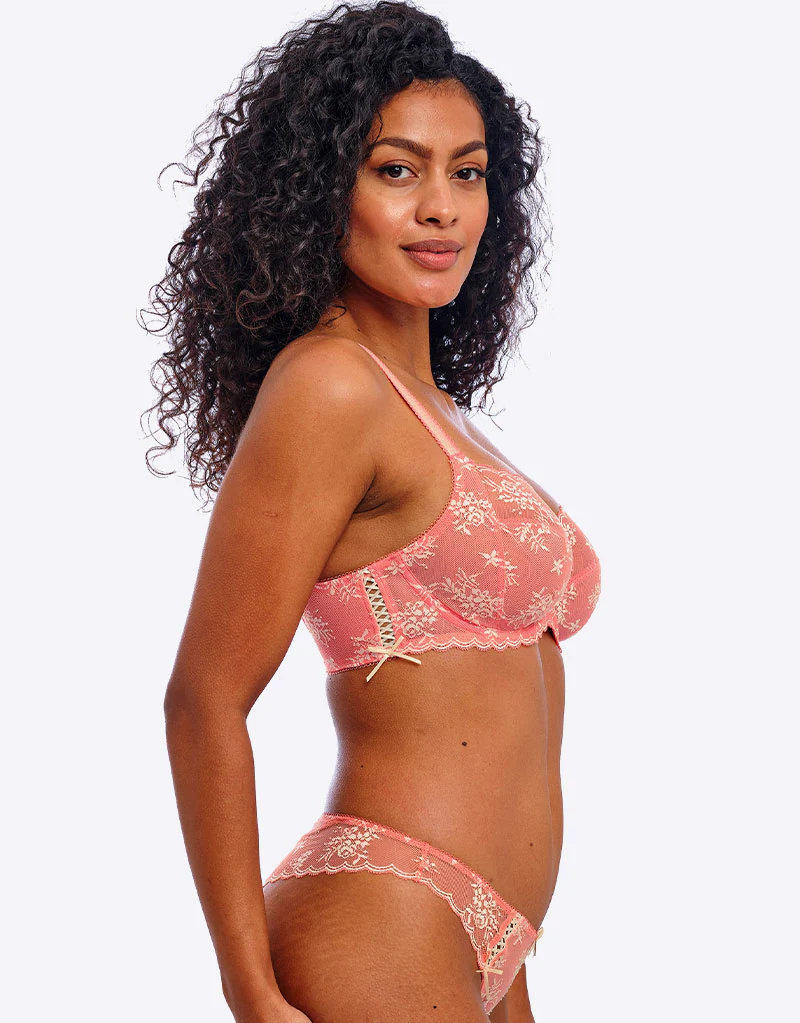 Freya Offbeat Decadence Side Support Bra Sunset Coral Pink - Image 7