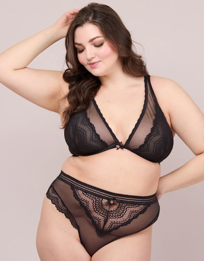 Oola Zig Zag High Apex Bra Black - Image 2