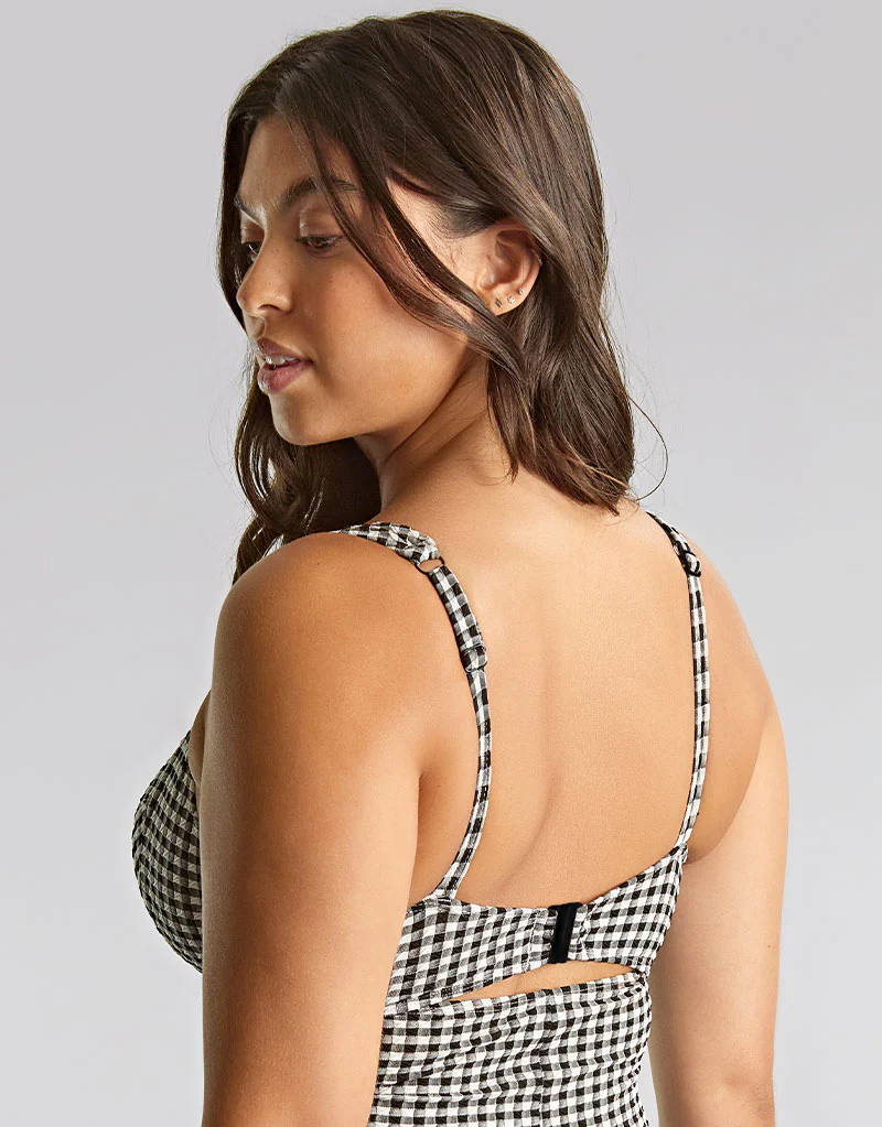 Panache Paloma Balcony Swimsuit Black Gingham - Image 4