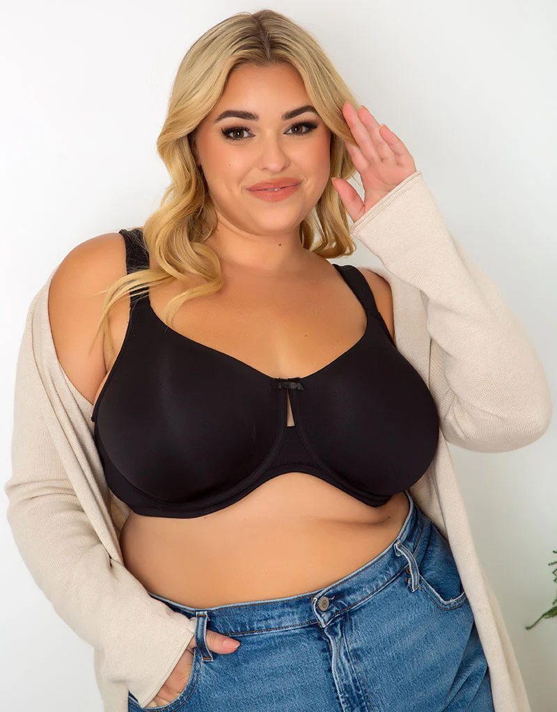 Parfait Erika Moulded Full Cup T Shirt Bra Black - Image 2
