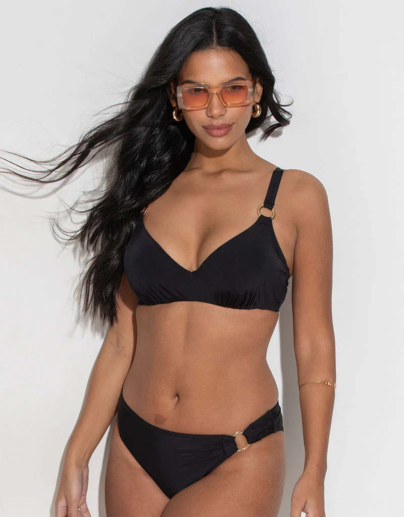Pour Moi Samoa Plunge Bikini Top Black - Image 7