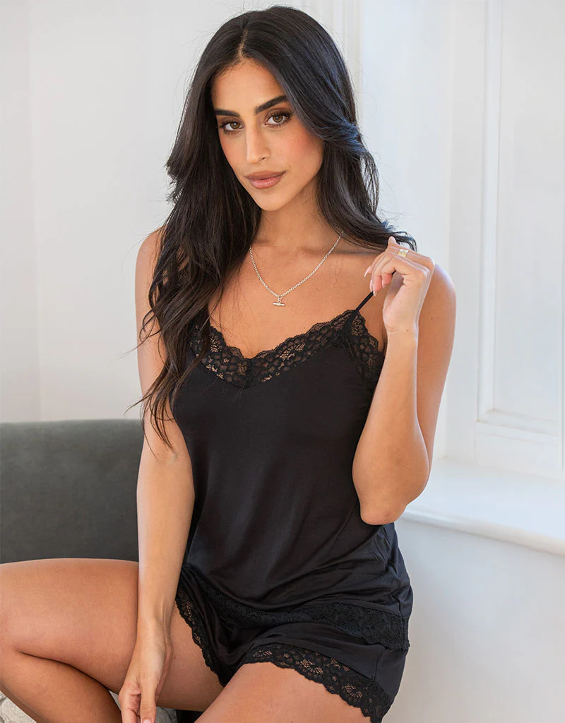 Pour Moi Sofa Loves Lace Hidden Support Cami Black - Image 2