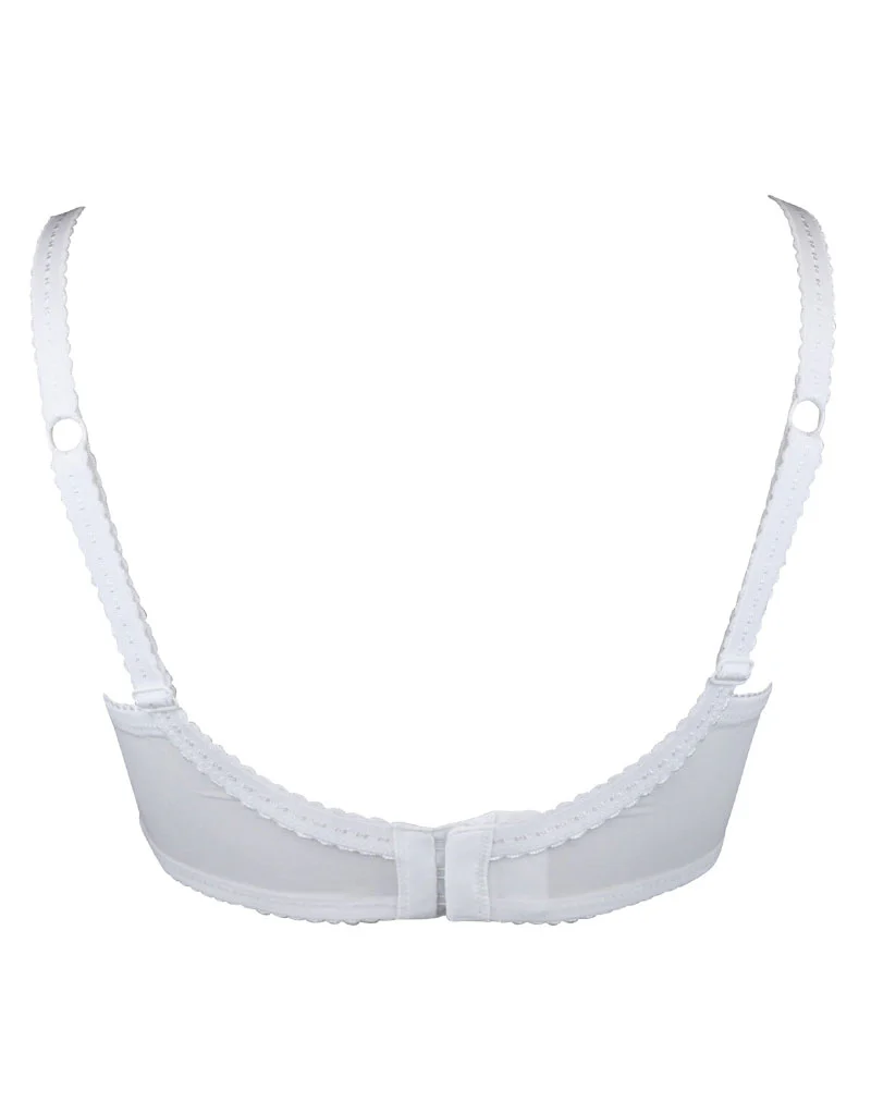 Pour Moi Sofia Lace Embroidered Side Support Bra White - Image 5