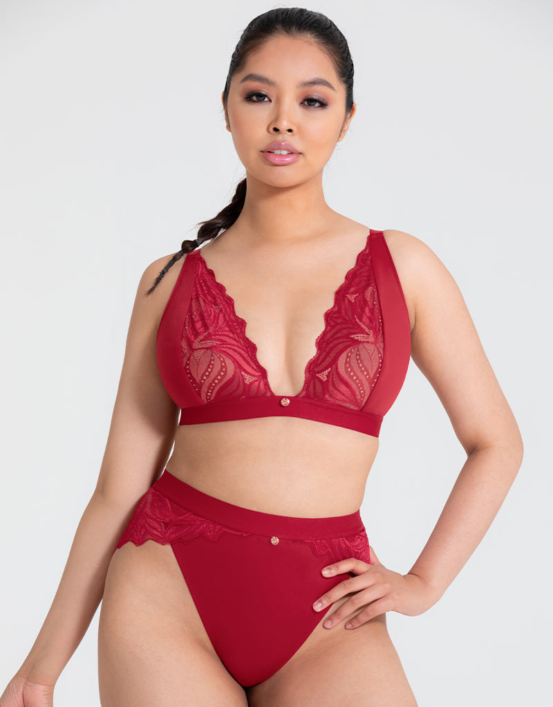Scantilly Indulgence High Waist Brief Red - Image 3