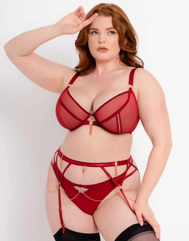 Scantilly Unchained Plunge Bra Deep Red - Image 8